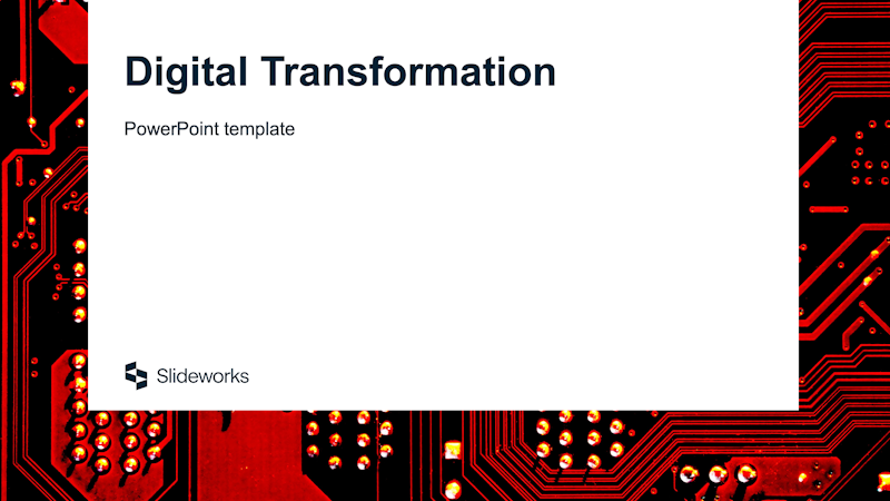 Example of a Digital Transformation template separated into different steps