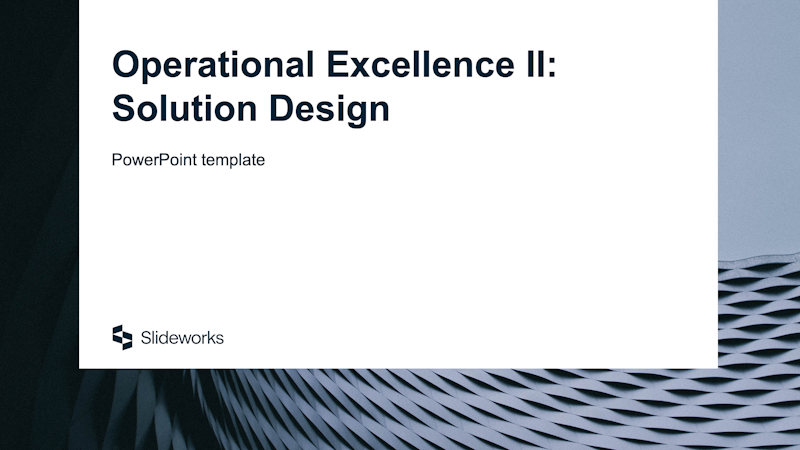 Example of a Operational Excellence II template separated into different steps