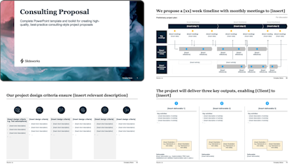 Example of a Consulting
Proposal template separated into different steps