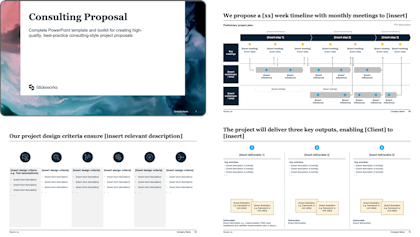 Example of a Consulting
Proposal template separated into different steps