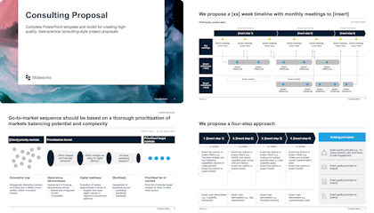 Example of a Consulting
Proposal template separated into different steps